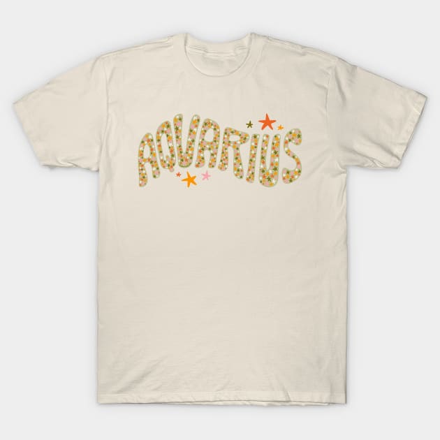 Starry Aquarius T-Shirt by Doodle by Meg